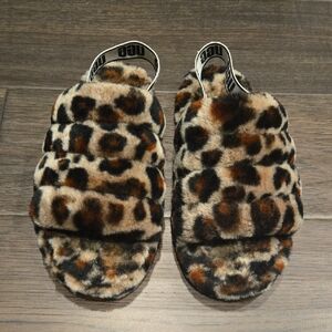 UGG Kids Leopard Print Slippers